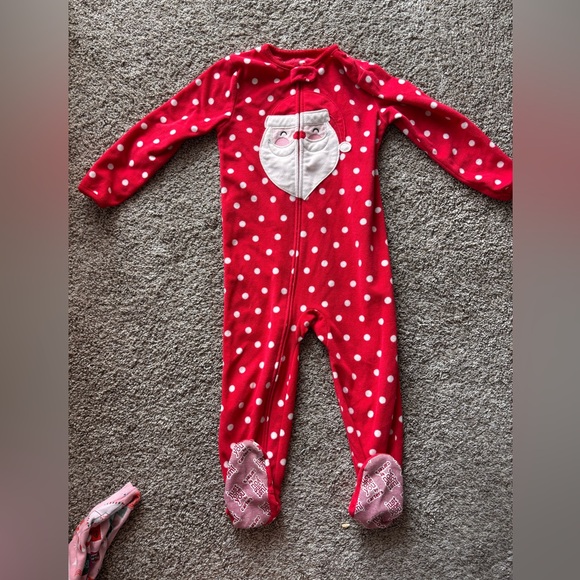 Carters toddler Christmas fleece pajamas one piece zip size 3T - Picture 1 of 4